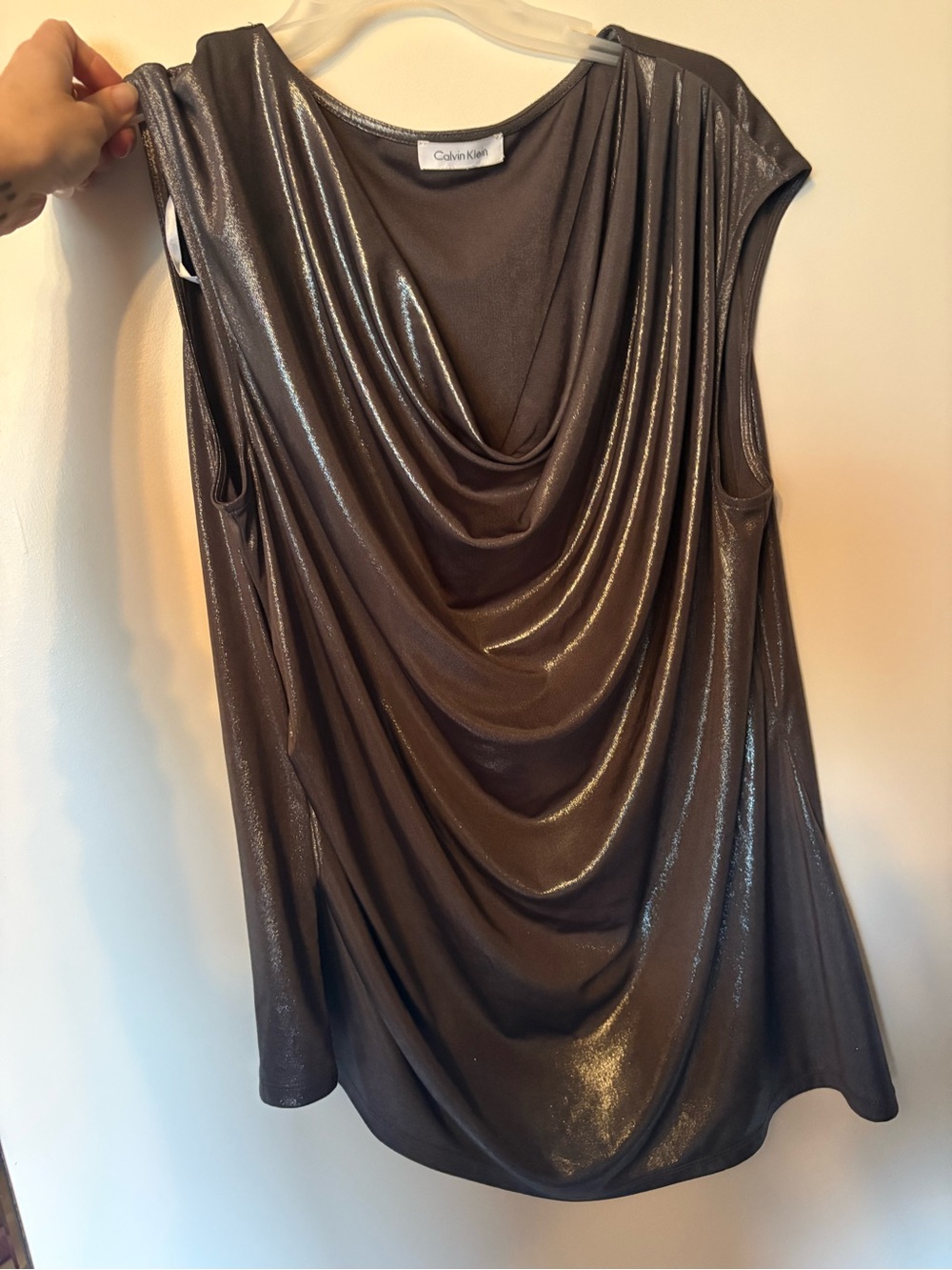 Calvin Klein cowl neck top 1xl